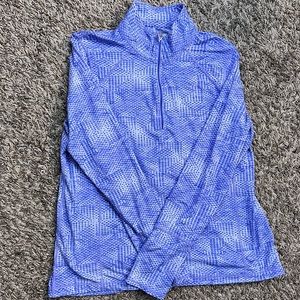 Kirkland Costco workout sweater purple great condition long length